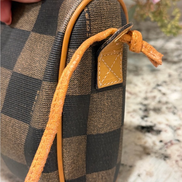 Fendi Black and Tan Checkered Crossbody Bag - Picture 11 of 15